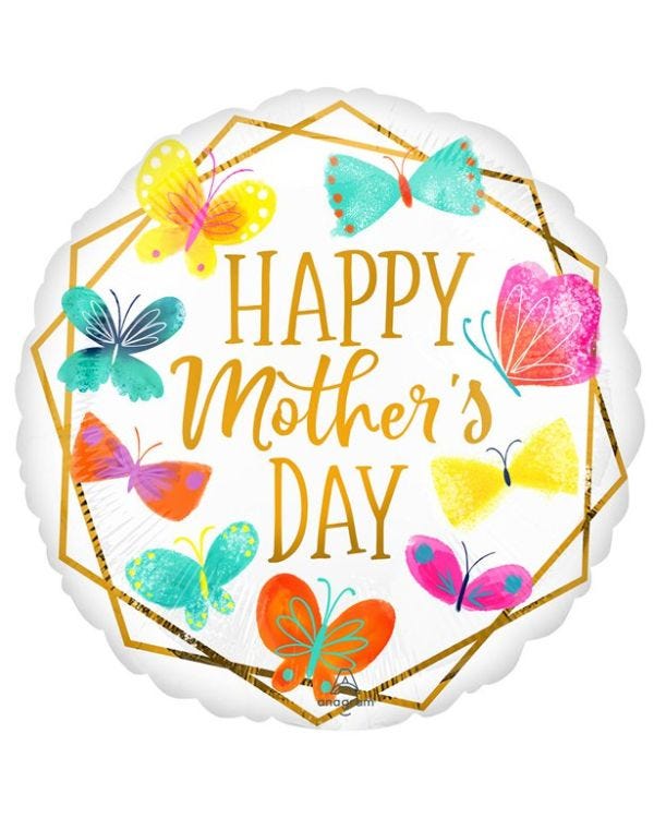 Mother&#039;s Day Gold Trim Balloon - 18&quot; Foil