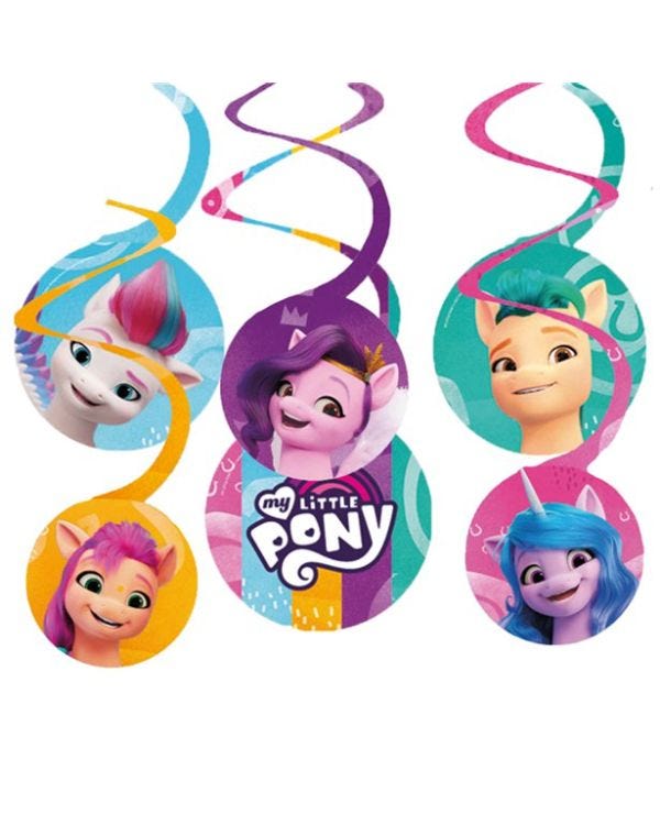 My Little Pony Swirl Decorations (6pk)