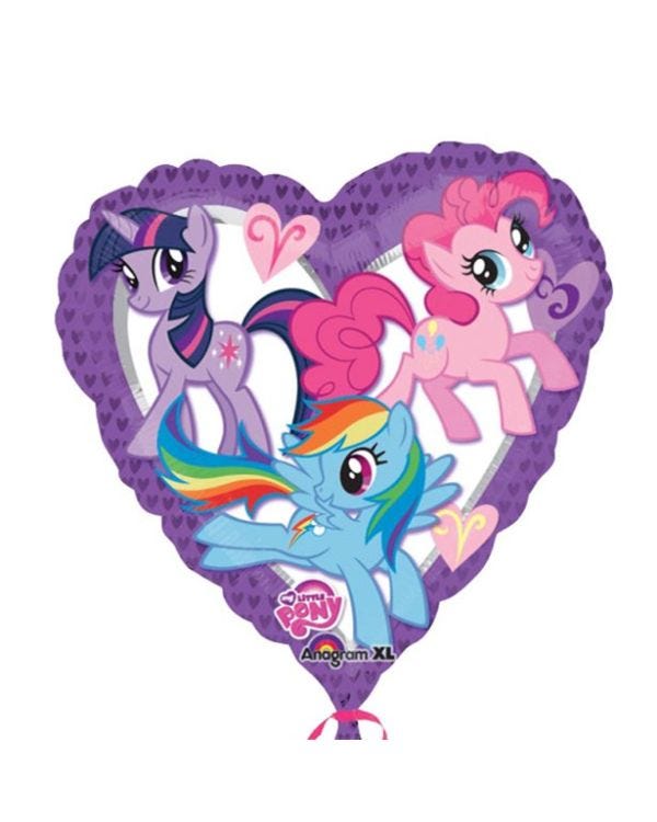 My Little Pony Heart Shaped Foil Balloon - 18&quot;