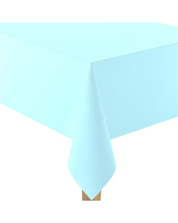 Baby Blue Plastic Table Cover - 2.8m x 1.4m