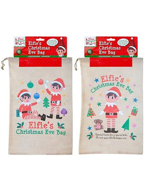 Naughty Elf Large Christmas Eve Bag - 36cm x 55cm