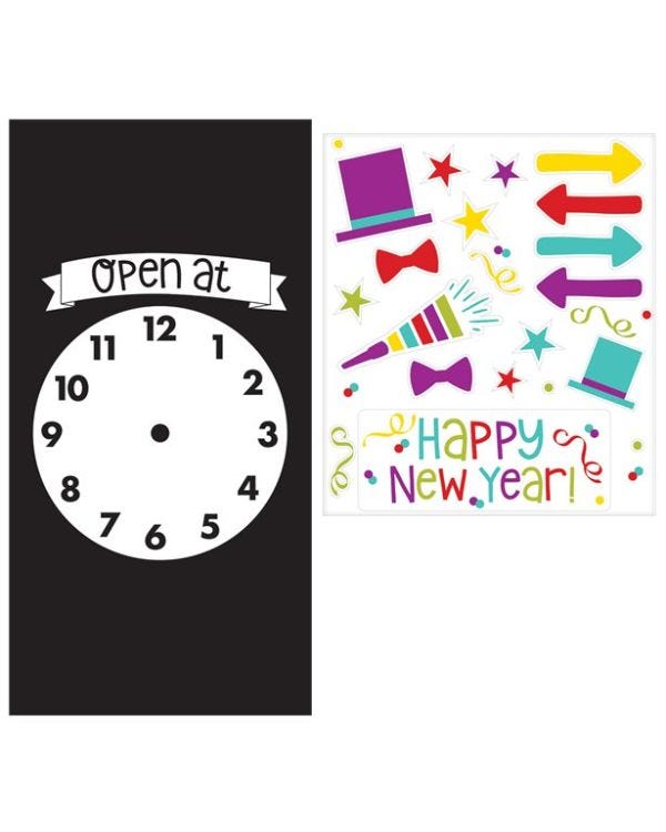 New Year&#039;s Eve Countdown To Midnight Bags &amp; Stickers (12pk)