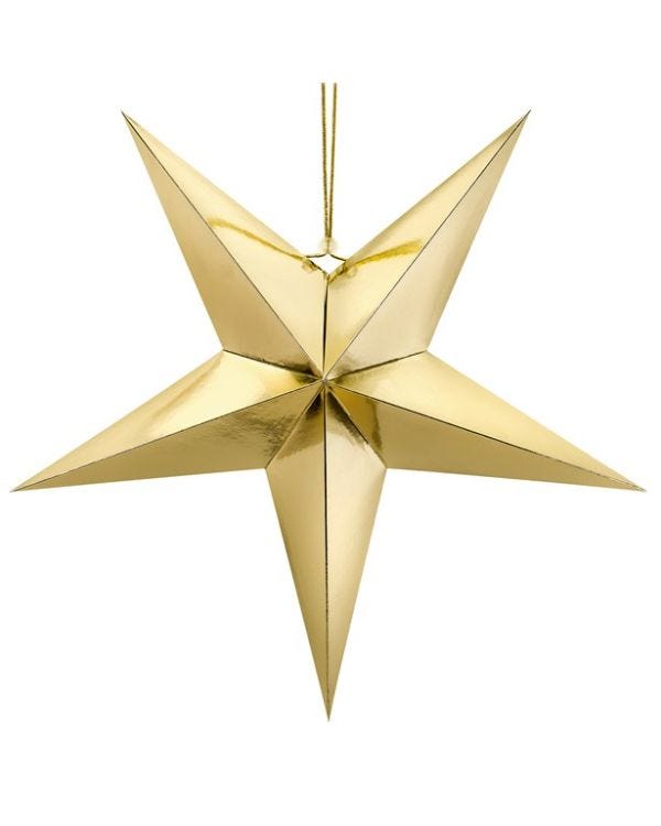 Gold Hanging Star - 70cm