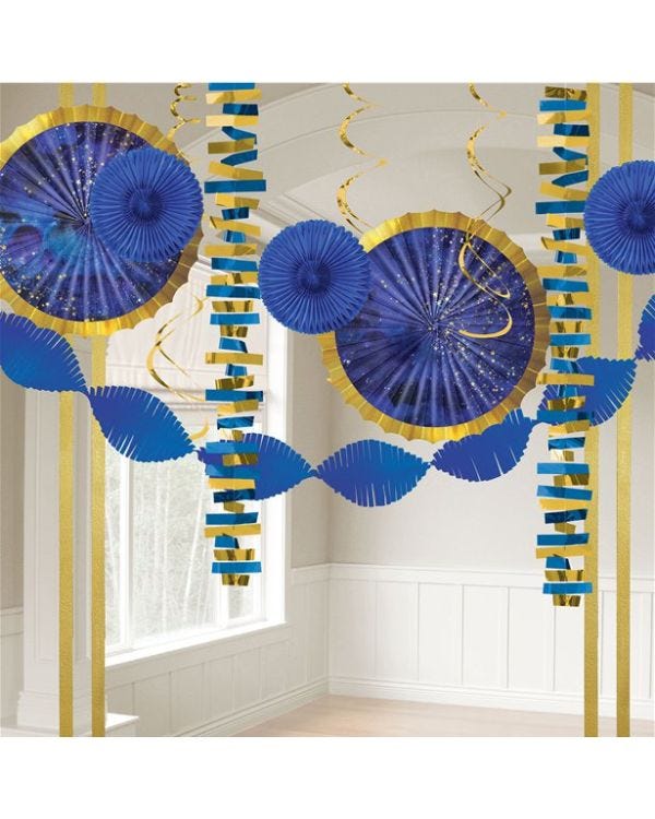 Midnight Blue Paper &amp; Foil Decorations