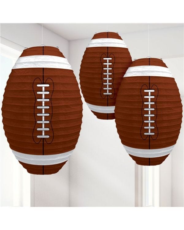 Football Paper Lanterns (3pk)