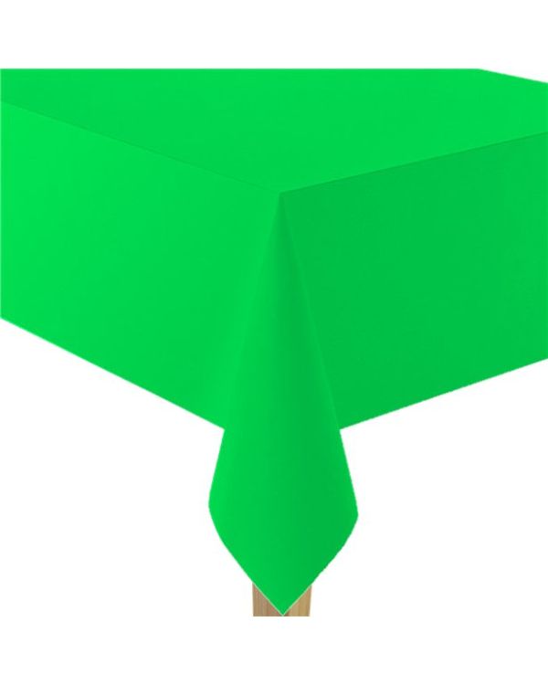 Green Plastic Tablecover - 274cm x 137cm