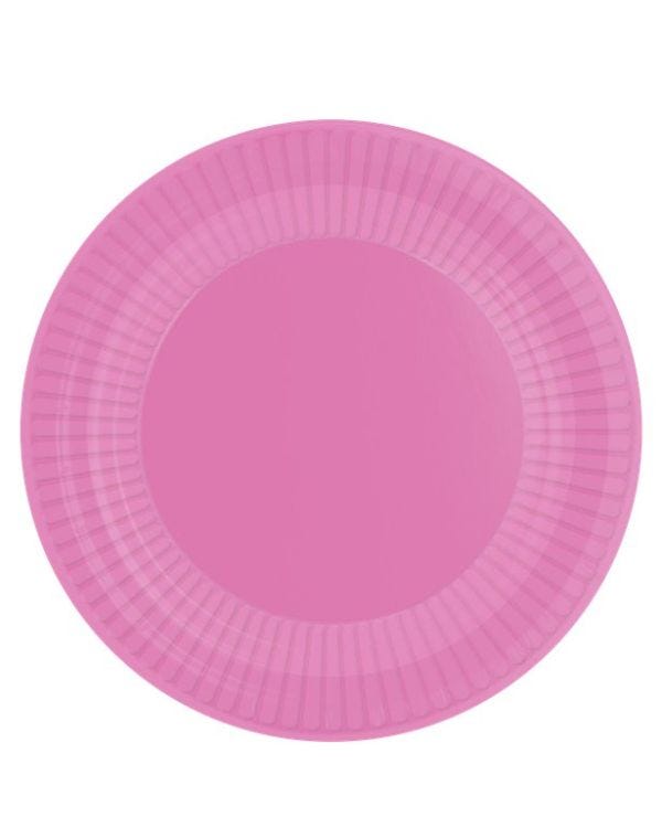 Bright Pink Paper Plates - 23cm (8pk)