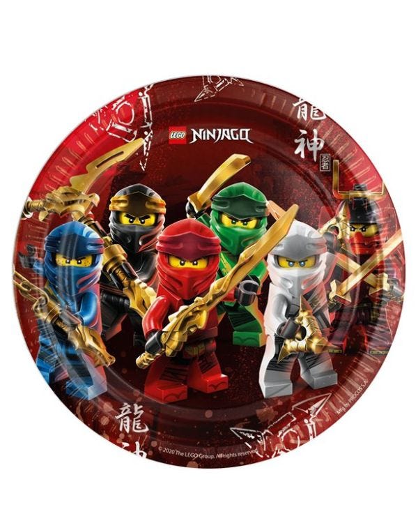 Lego Ninjago Paper Plates - 23cm (8pk)