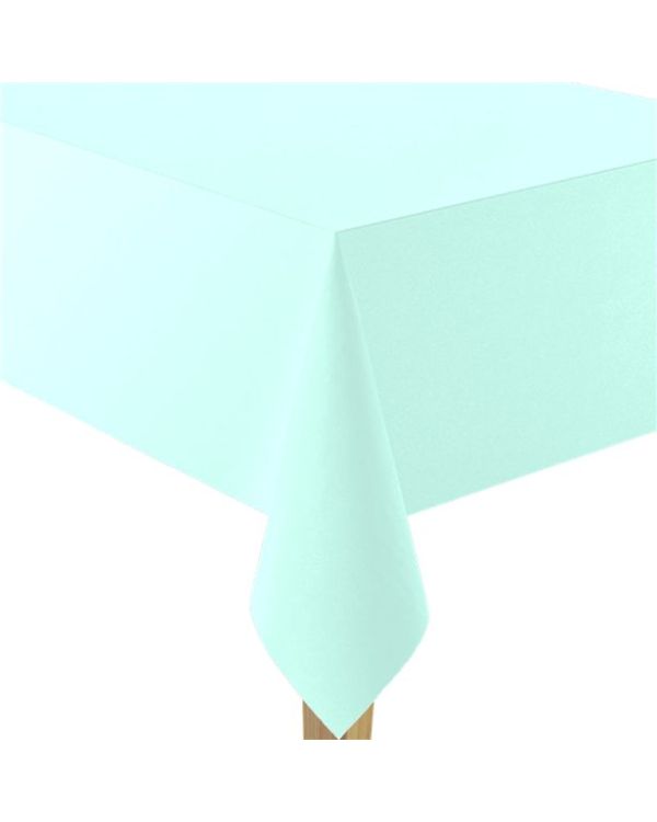 Mint Green Plastic Tablecover - 274cm x 137cm