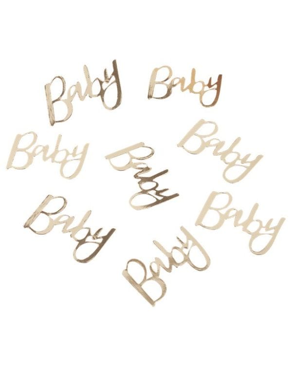 Oh Baby Gold &#039;Baby&#039; Table Confetti (14g pack)