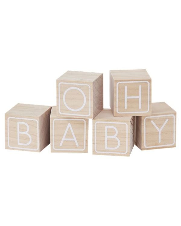 Oh Baby Building Blocks Guest Book (6pk)