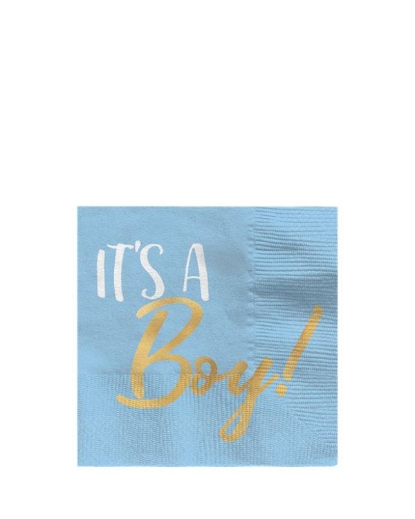 Oh Baby &#039;It&#039;s a Boy&#039; - Beverage Napkins - 25cm (16pk)