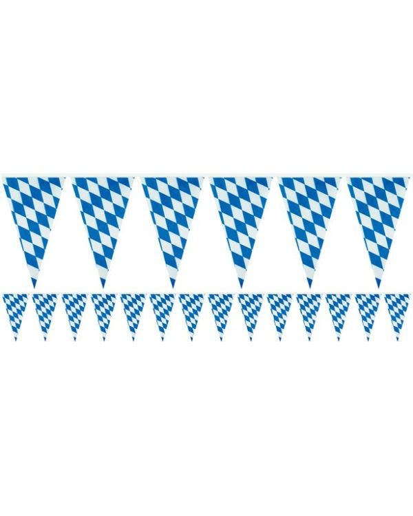 Bavarian Pennant Plastic Bunting - 4m
