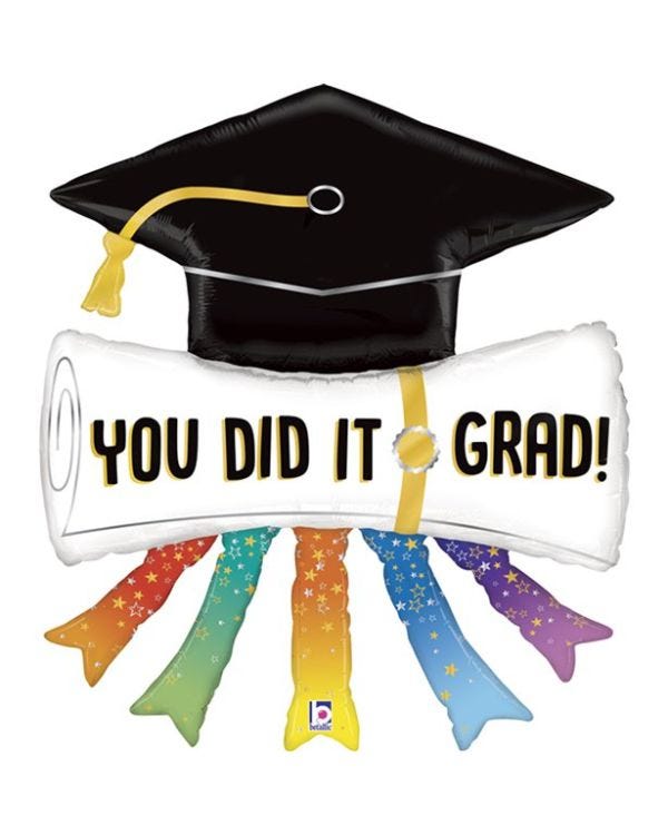 You Did It Grad! Diploma Foil Balloon - 44&quot;