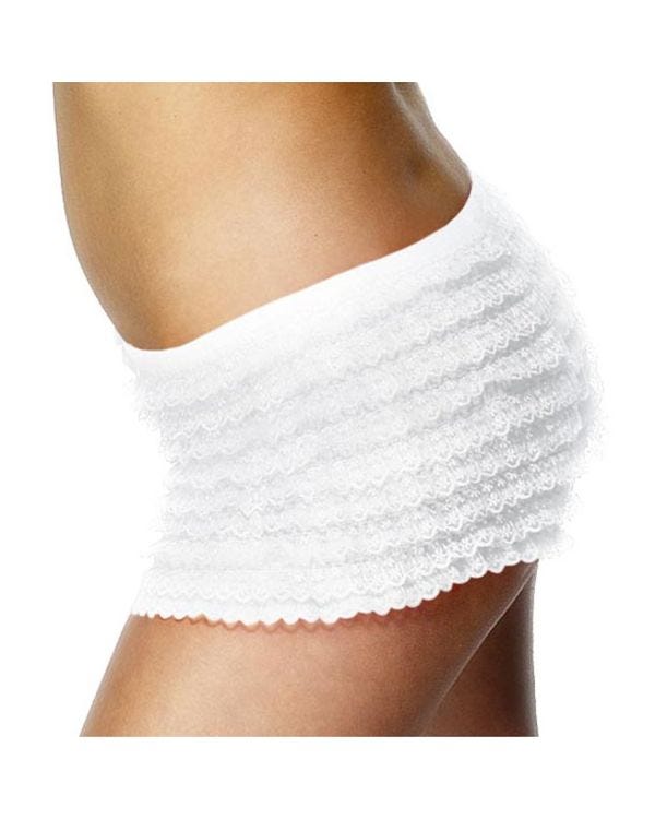 Ruffle White Lace Pants - Adult One Size