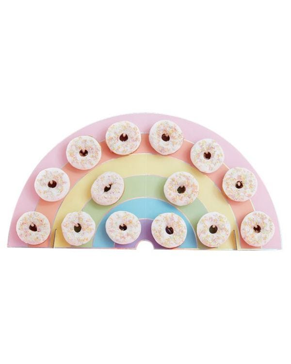 Iridescent Rainbow Donut Wall