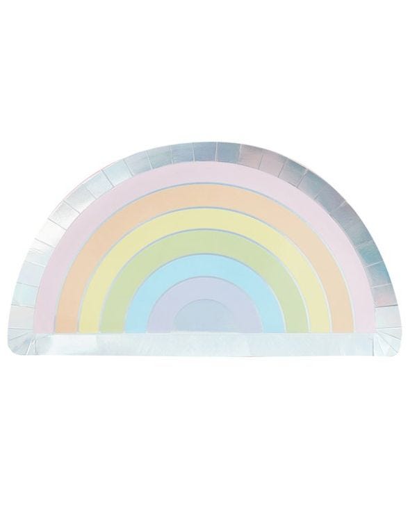 Iridescent Rainbow Paper Plate - 28cm (8pk)
