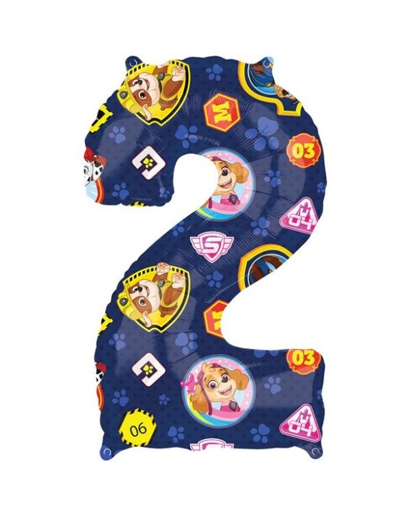 Paw Patrol Number 2 Foil Balloon - 26&quot;