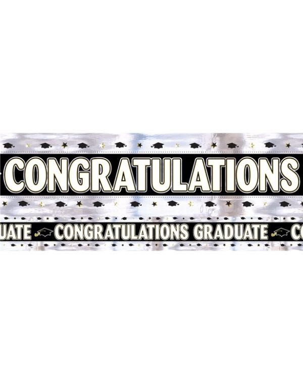 Congratulations Graduate Foil Banner - 2.7m