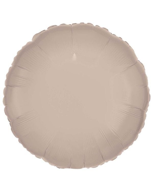 Silk Lustre Latte Round Foil - 18&quot;