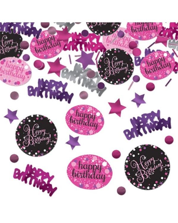 Pink Celebration Happy Birthday Confetti (34g pack)