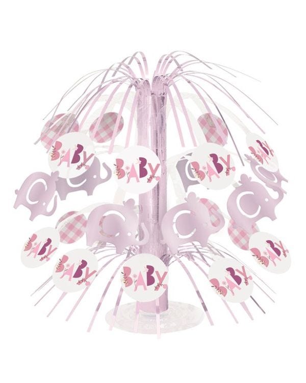 Pink Floral Elephant Cascade Centrepiece