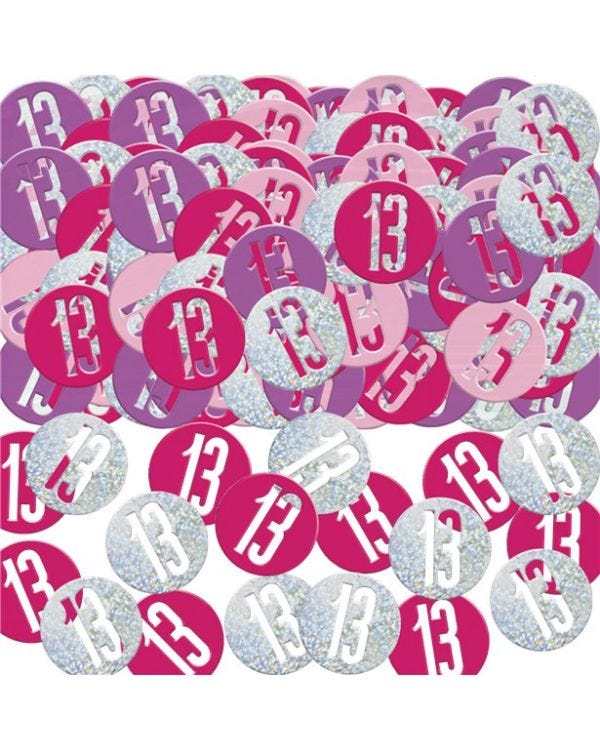 Pink 13th Birthday Confetti (14g pack)