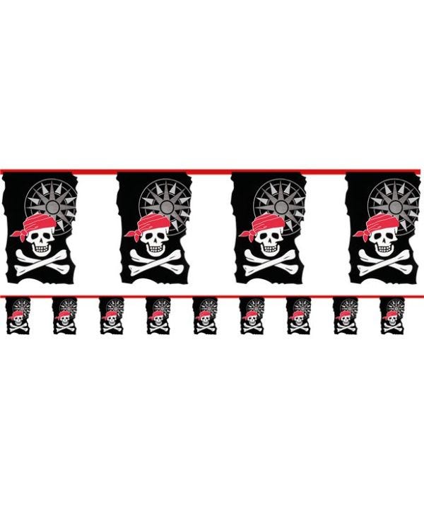 Skull &amp; Crossbone Pirate Bunting - 10m