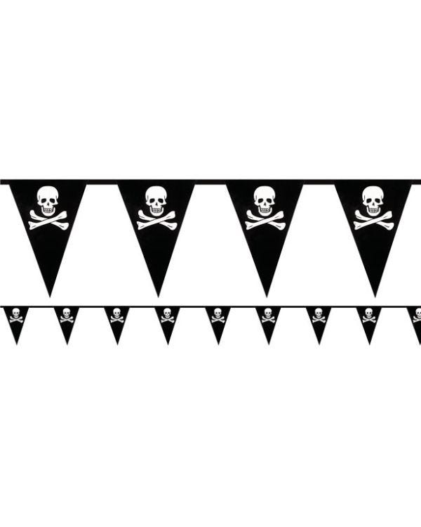 Skull &amp; Crossbone Flag Bunting - 6m