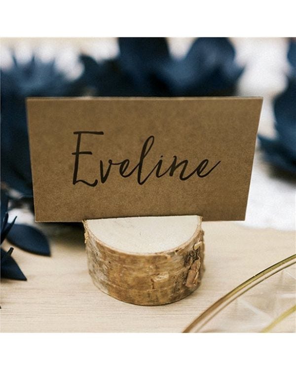 Wooden Log Place Card Holders (10pk)