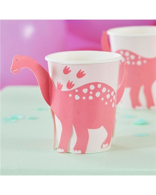 Party Like A Dinosaur Paper Cups - 266ml (8pk)