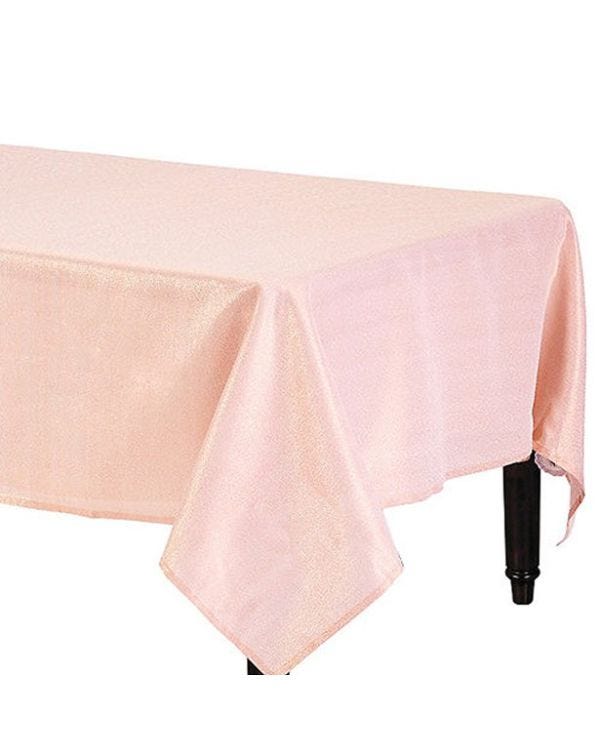 Premium Metallic Rose Gold Fabric Table Cover - 1.5m x 2.6m