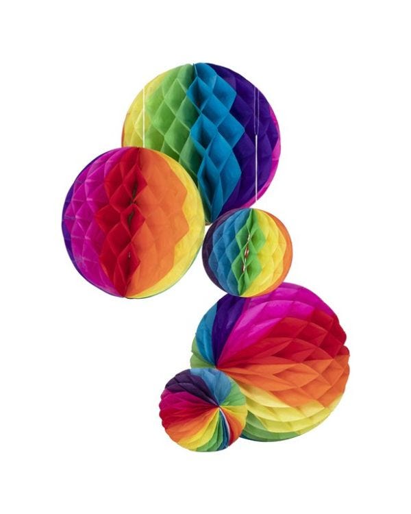 Rainbow Honeycombs (5pk)