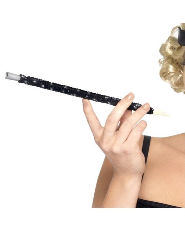 Black Sequin Cigarette Holder - 30cm
