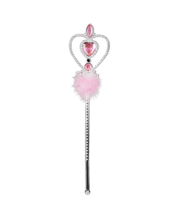 Pink Marabou Trim Wand with Gems