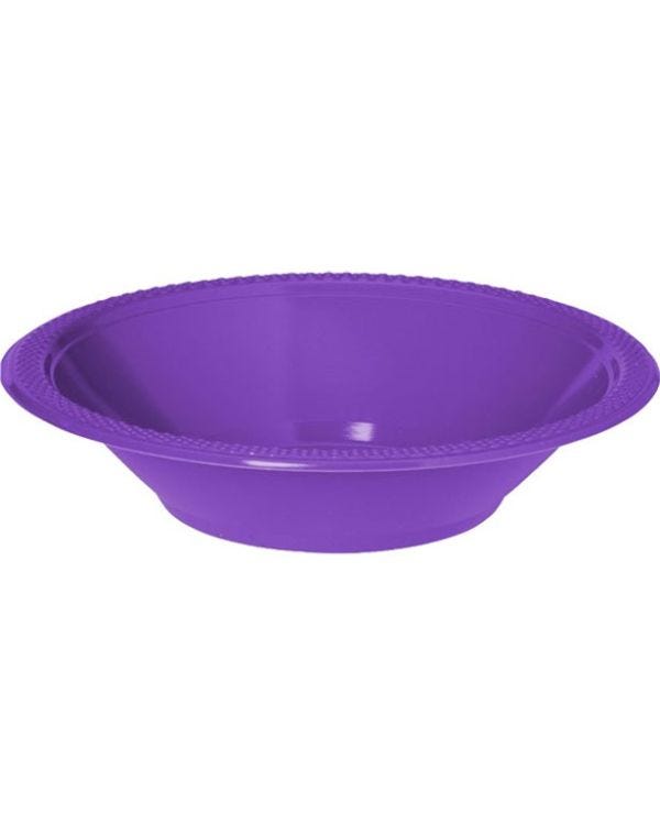Purple Plastic Bowls - 355ml (20pk)
