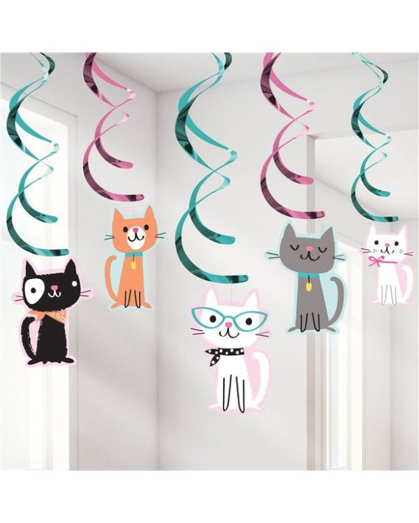 Purr-fect Party Dizzy Danglers - 99cm (5pk)