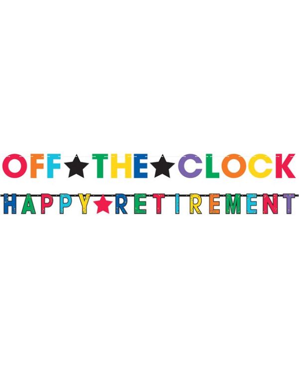 Officially Retired Jumbo Letter Banner (2pk)