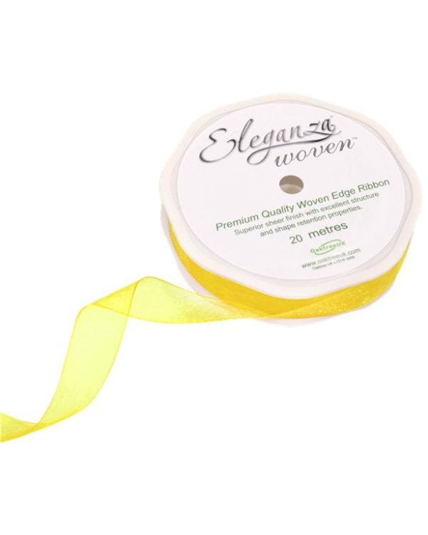 Yellow Organza Ribbon - 20m