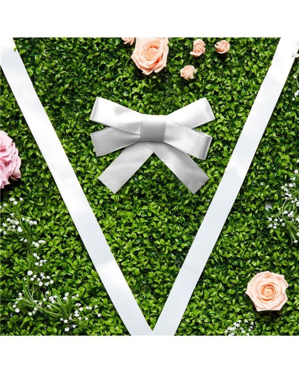 White Wedding Car Ribbon &amp; Bows Kit - 9m