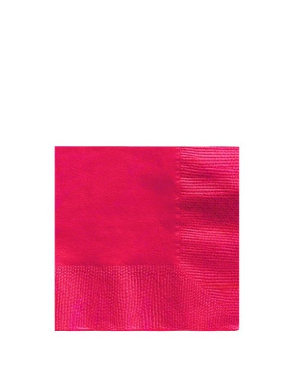 Red Paper Beverage Napkins - 25cm (20pk)