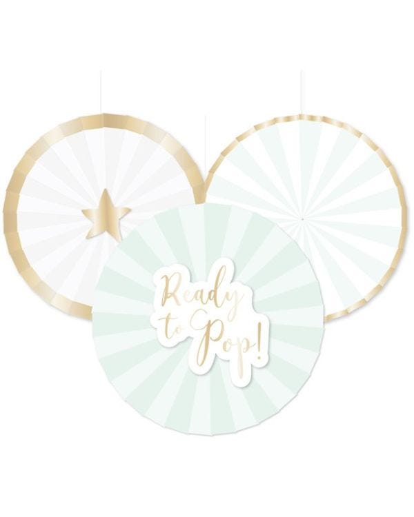 Ready To Pop Paper Fan Kit - 30cm (3pk)