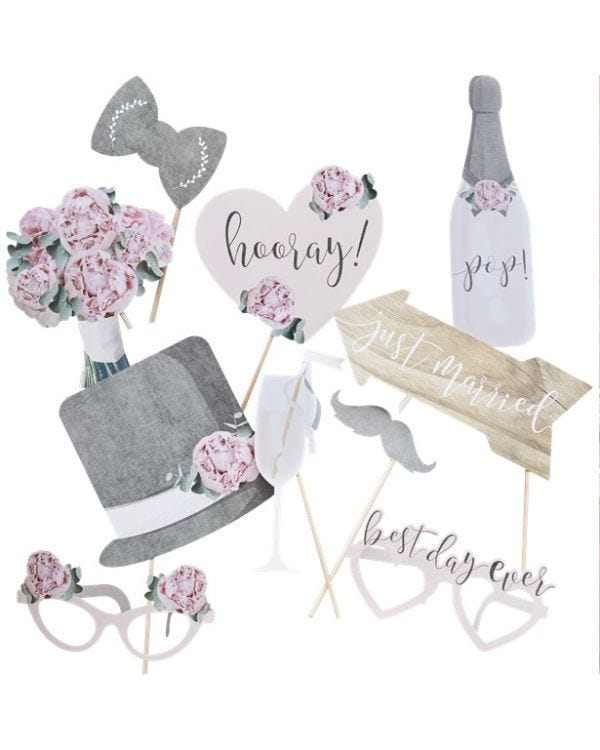 Rustic Country Photo Booth Props (10pk)