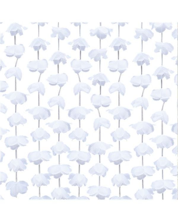 Rustic Country White Floral Curtain Backdrop