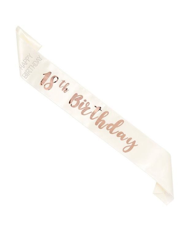 Rose Gold 18th Birthday Sash