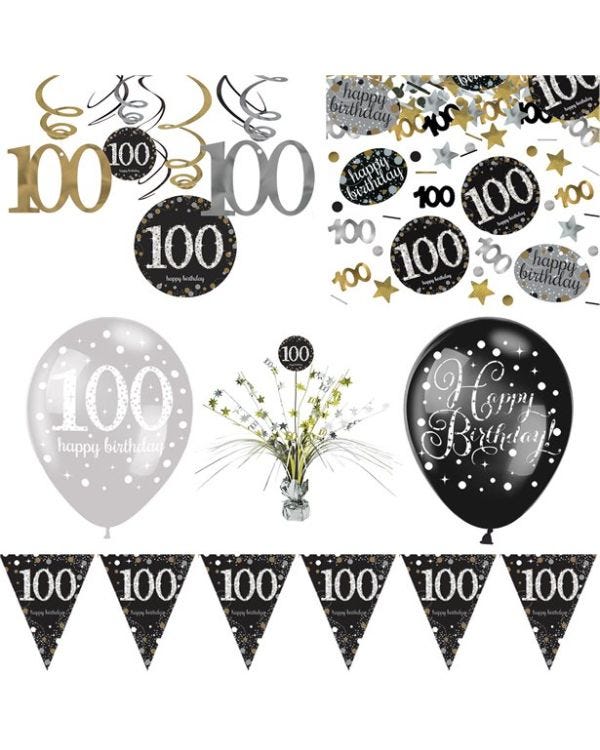 Sparkling Celebration 100th Decoration Kit - Deluxe