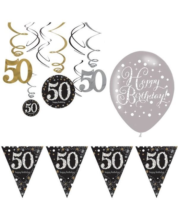 Sparkling Celebration 50th Decoration Kit - Value