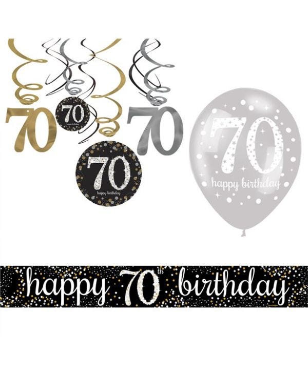 Sparkling Celebration 70th Decoration Kit - Value