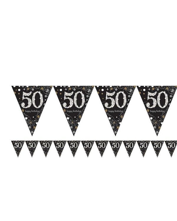 Sparkling Celebration 50th Foil Bunting - 4m