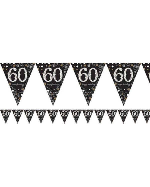 Sparkling Celebration 60th Foil Bunting - 4m